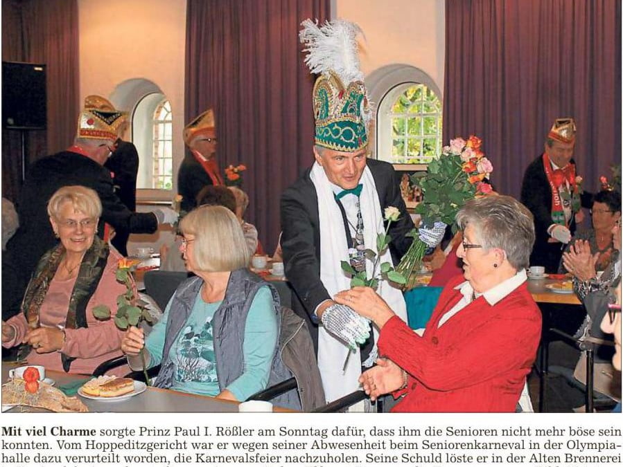 Prinz Paul I. feiert mit Senioren