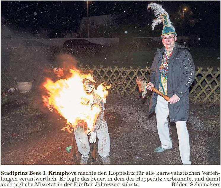 Gericht verurteilt den Hoppeditz