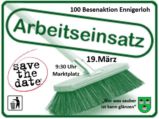 Drubbelnarren beteiligen sich an 100-Besen-Aktion